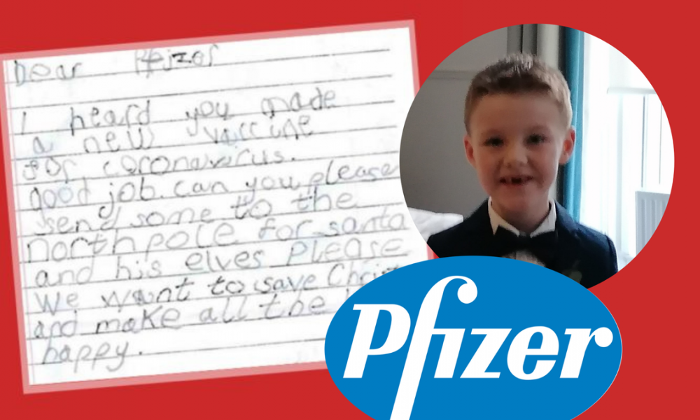γράμμα 6χρονου στη pfizer