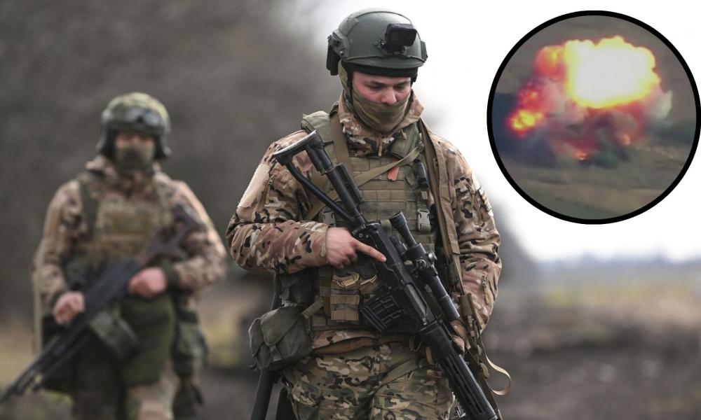 Ουκρανοί στρατιώτες και ανατίναξη
